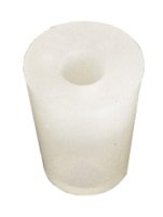 silicone bung 17/22 mm - with 9 mm hole