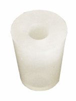 Silicone bung 26/32 mm - with 9 mm hole