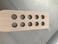 Maischepaddel / R&uuml;hrl&ouml;ffel aus Holz - 60 cm mit 10 L&ouml;chern