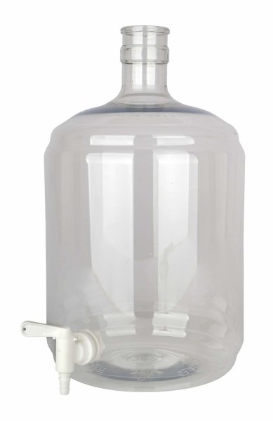 G&auml;rflasche PET 12 Liter mit Hahn 5/16-7/16