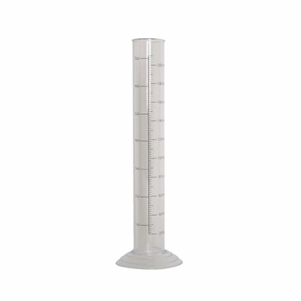 Graduated measuring cylinder 200 ml&#8211; alcohol resistant plastic
