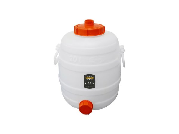 Round plastic Speidel tank with lid and tap - 20 l