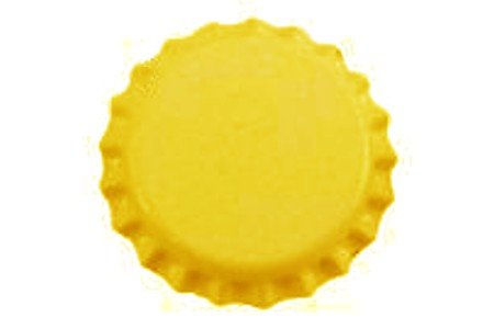 Bottle Cap 26 mm - Yellow, 100 Pieces