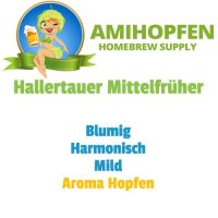 Hallertau Mittelfr&uuml;h, ca. 3,3% Alpha 100g Pellets